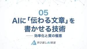 005 – AIに「伝わる文章」を書かせる技術 ── 効率化と質の極意